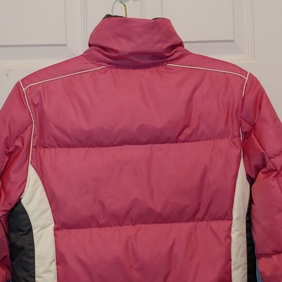 Tommy Hilfiger pink gray white ski  puffer Sz XS EUC - Picture 6 of 7